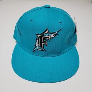 Vintage New Era 5950 Wool MLB Florida Marlins Youth 6 7/8 USA Made Cap Hat Rare